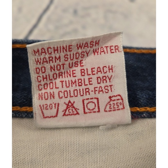 GITANO Vtg Denim Skirt Sz 13/14 Front Slit 29" Waist - Picture 10 of 10